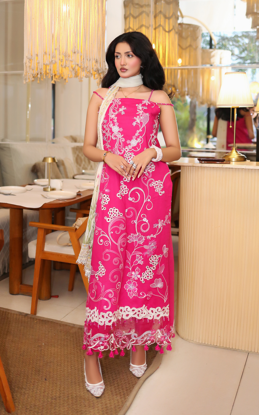 Asifa and Nabeel | Summer Lawn 26 | Fuchsia Allure - House Of Hania