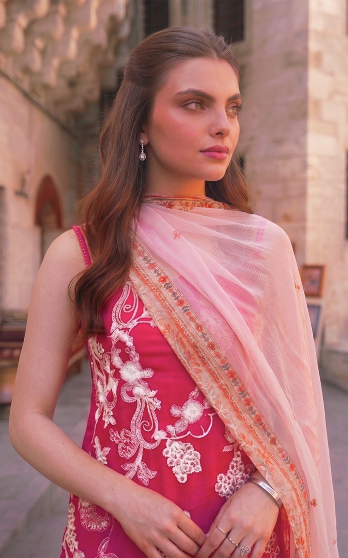 Asifa and Nabeel | Summer Lawn 26 | Fuchsia Allure - House Of Hania