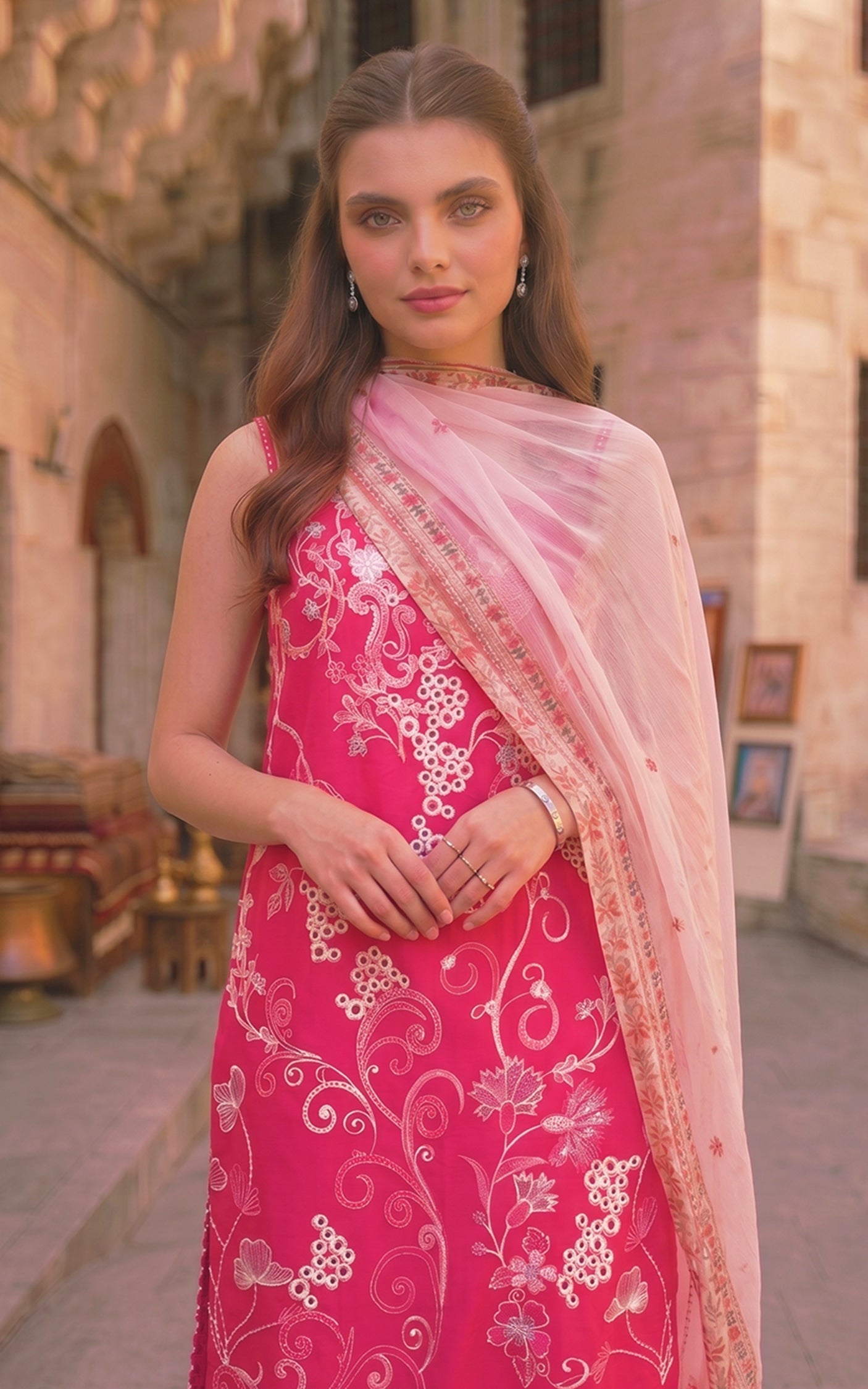 Asifa and Nabeel | Summer Lawn 26 | Fuchsia Allure - House Of Hania