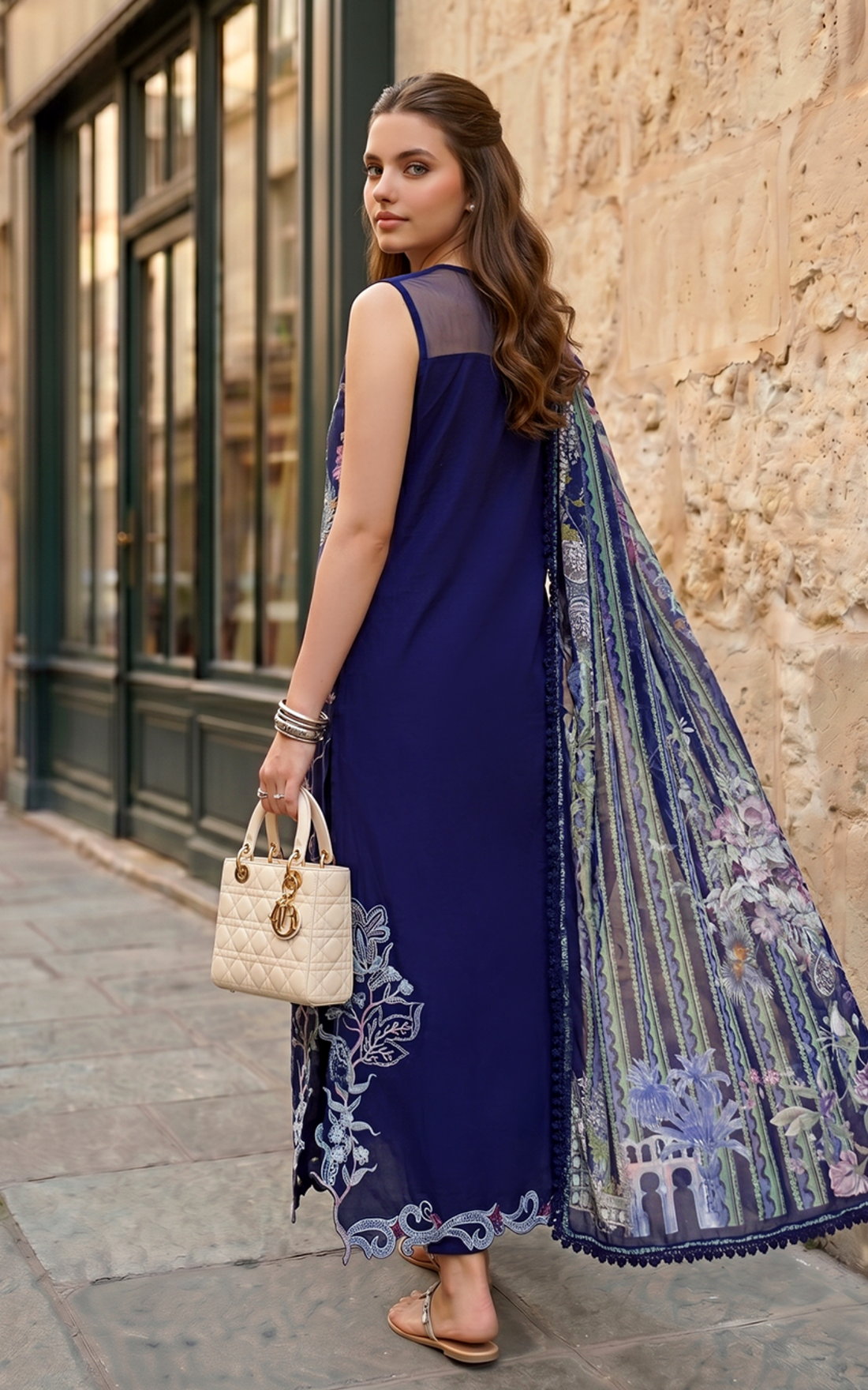 Asifa and Nabeel | Summer Lawn 26 | Scarlet Blue - House Of Hania