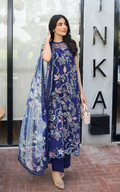 Asifa and Nabeel | Summer Lawn 26 | Scarlet Blue - House Of Hania