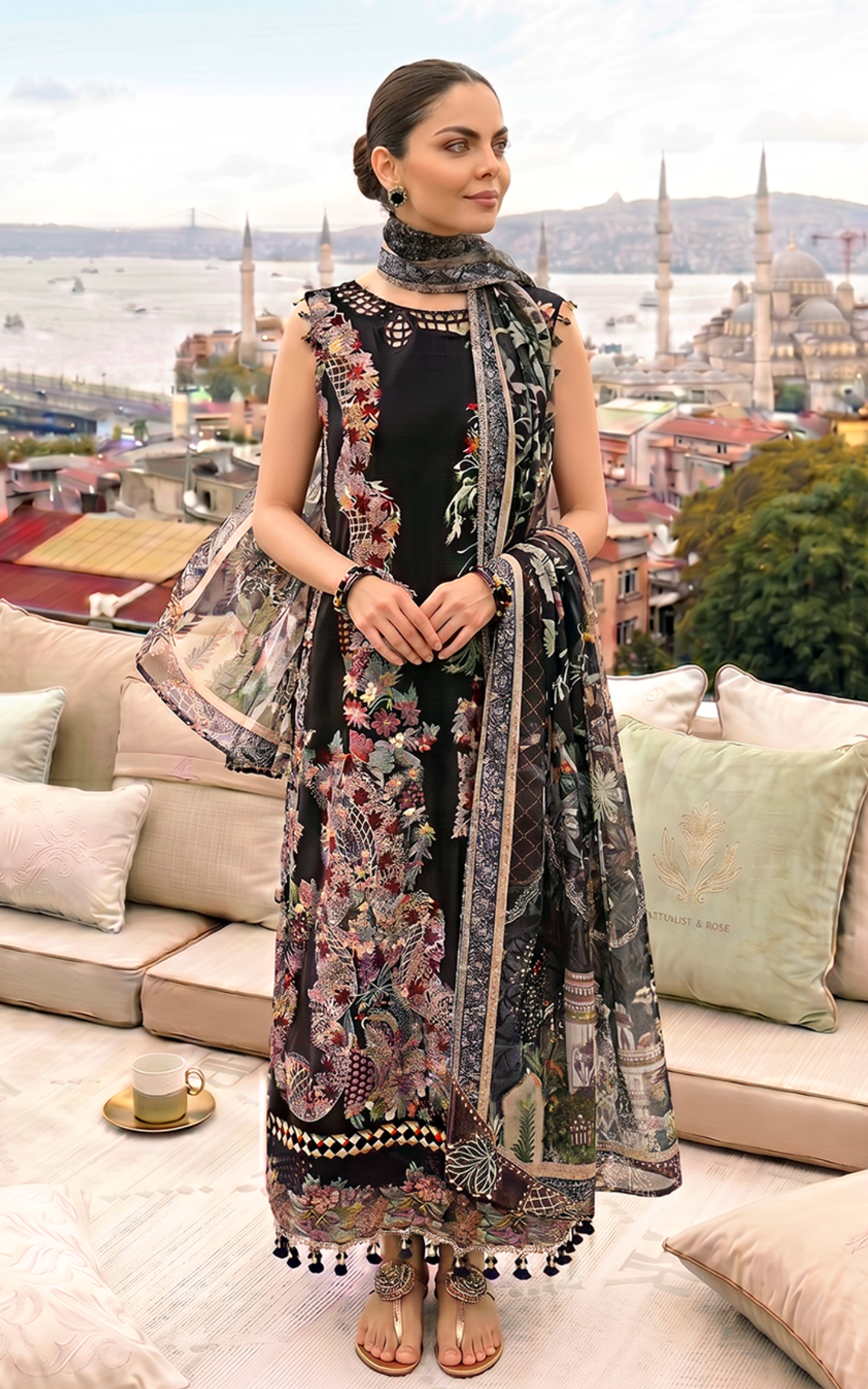 Asifa and Nabeel | Summer Lawn 26 | Smoke Pearl - House Of Hania