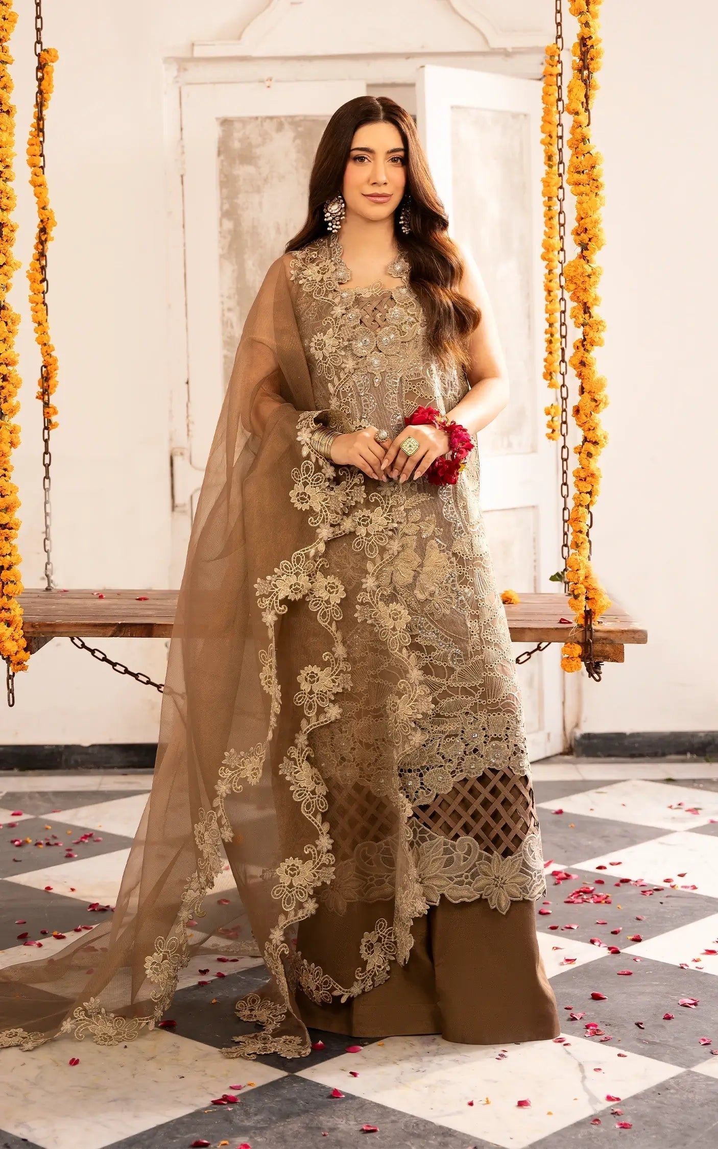 Asifa and Nabeel | Sunehri Eid 25 | Mehrunisa-(SEF25-07) - House Of Hania