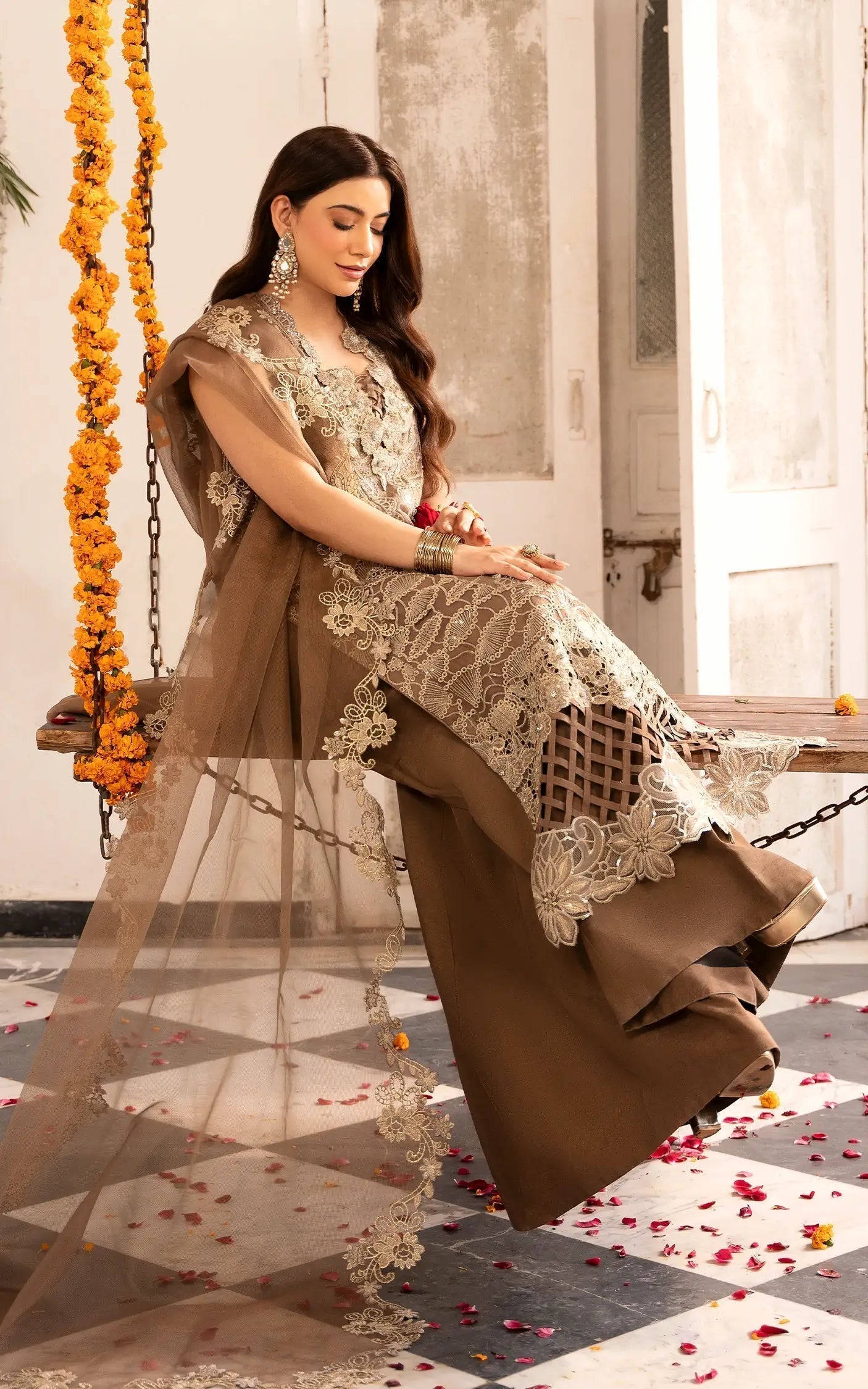 Asifa and Nabeel | Sunehri Eid 25 | Mehrunisa-(SEF25-07) - House Of Hania