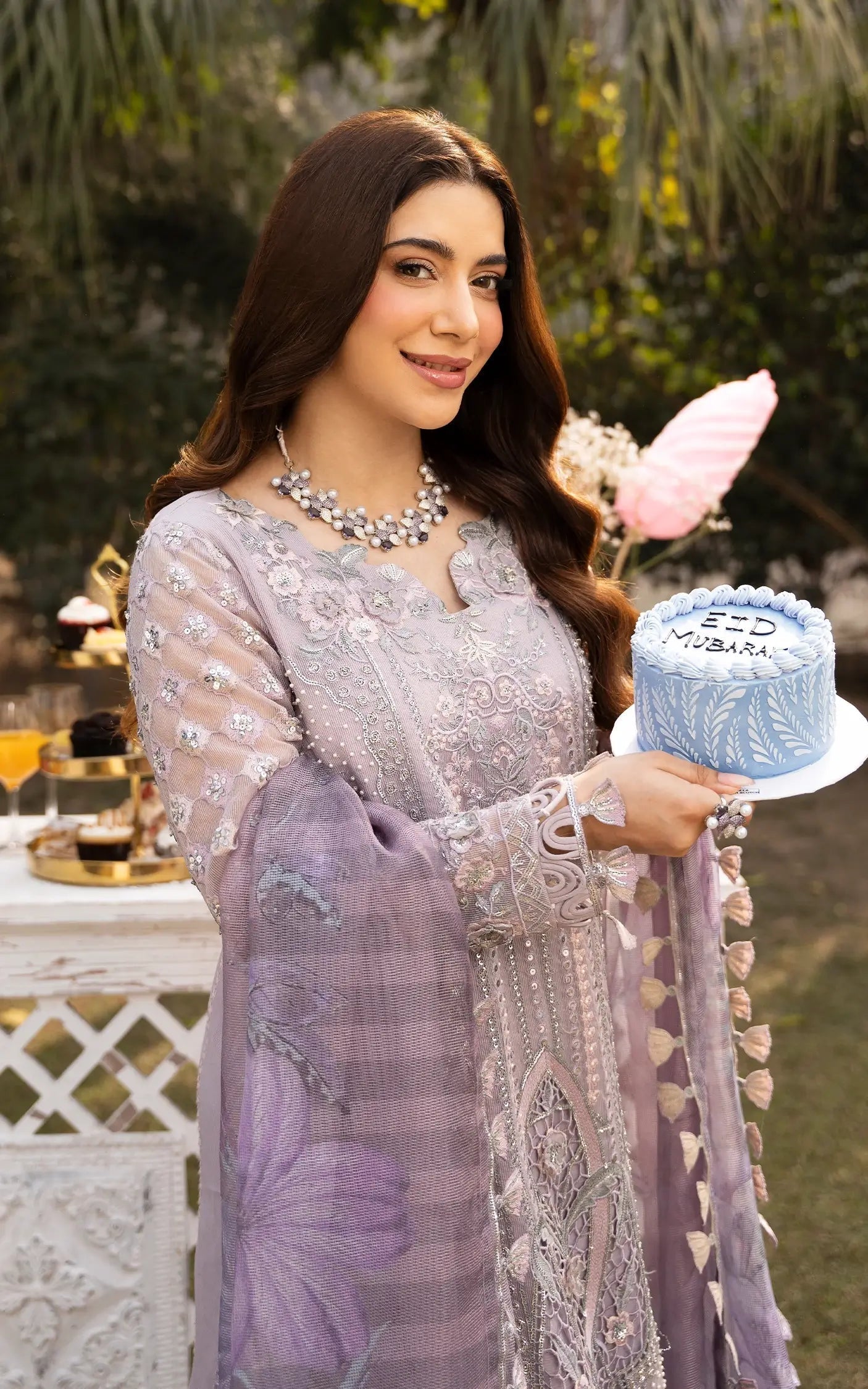 Asifa and Nabeel | Sunehri Eid 25 | Zarlish-(SEF25-02) - House Of Hania