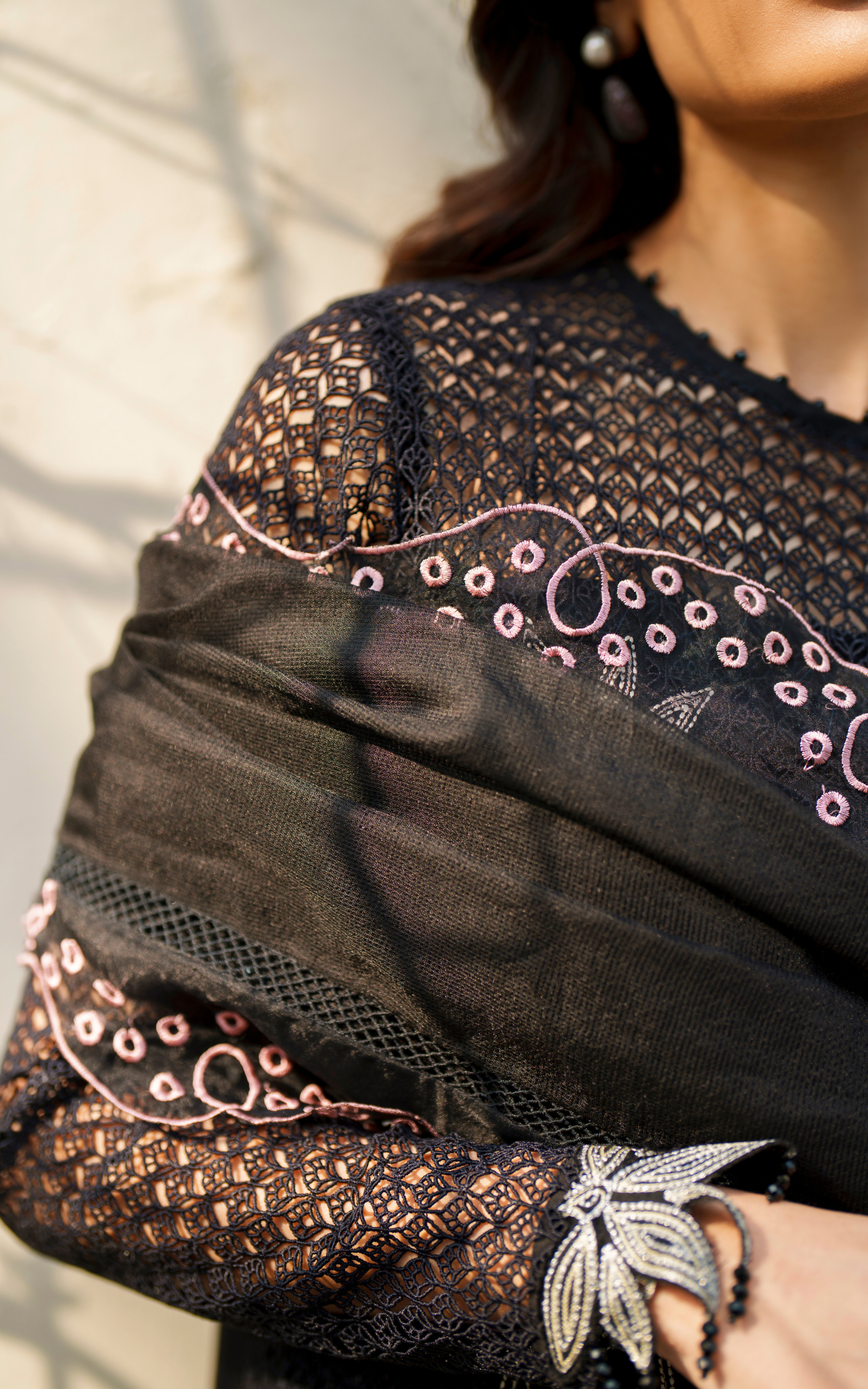 Asifa and Nabeel | Versa Luxury Lawn 26 | Noir Lily VUL26-01 - House Of Hania