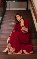 Asifa and Nabeel | zephyr | Fuchsia Royalty Kaftan - House Of Hania