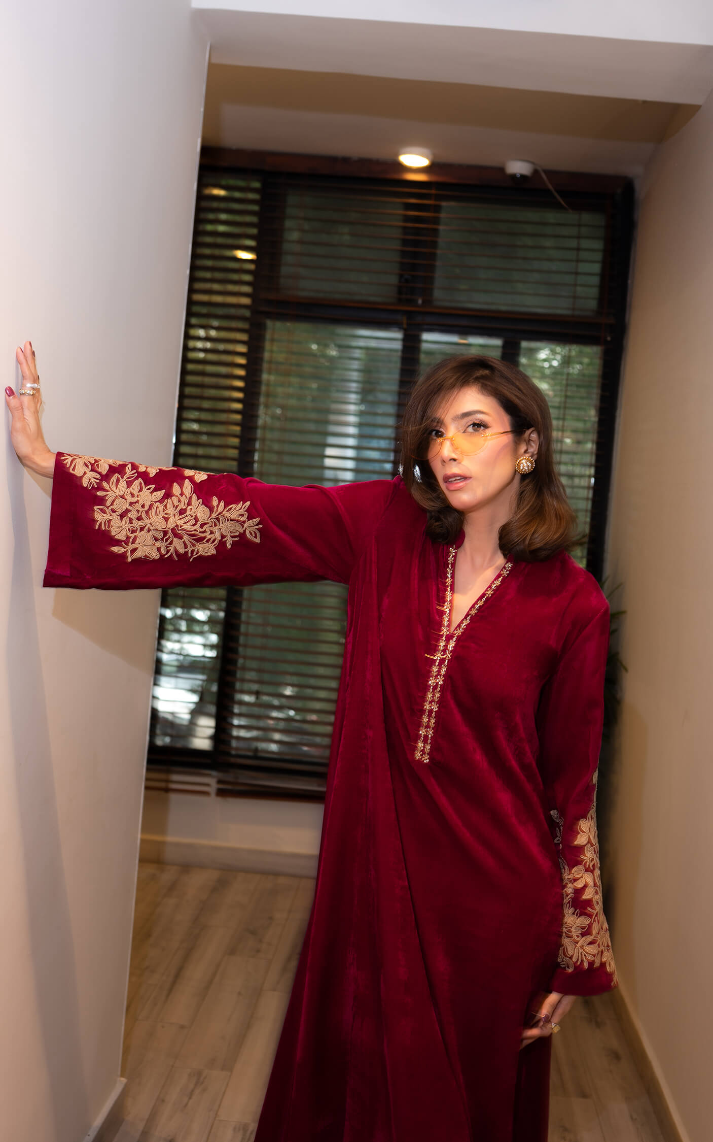 Asifa and Nabeel | zephyr | Fuchsia Royalty Kaftan - House Of Hania