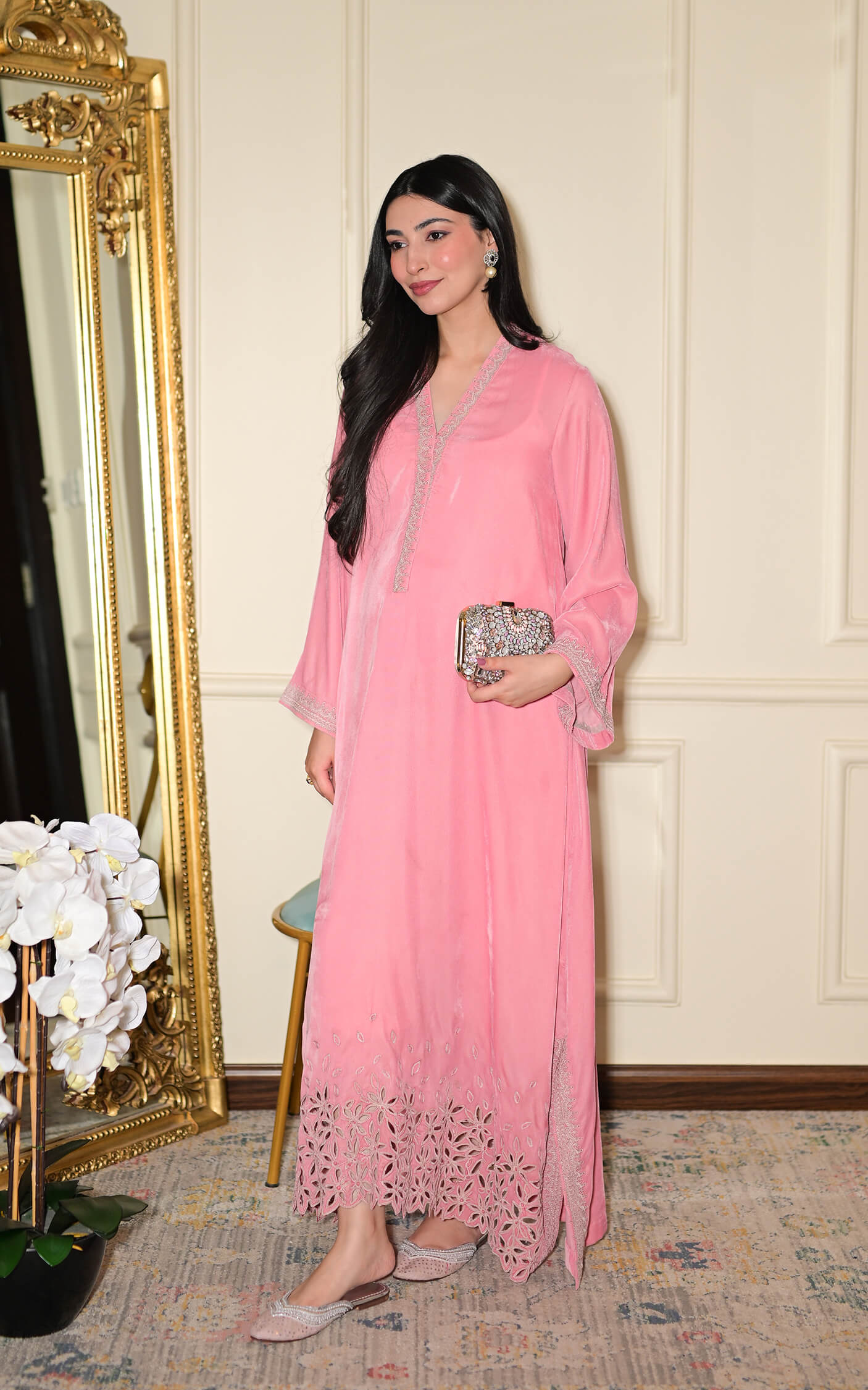 Asifa and Nabeel | zephyr | Rose Seira Kaftan - House Of Hania