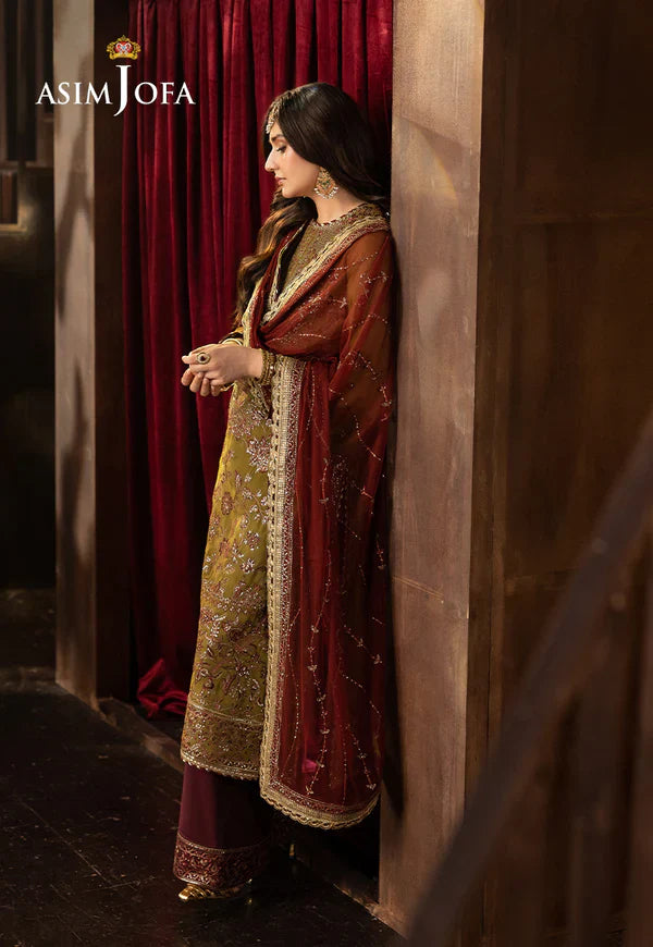 Asim Jofa | EMBROIDERED CHIFFON 3 PCS | AJFO-07 - House Of Hania