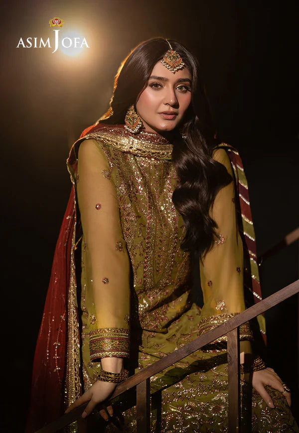 Asim Jofa | EMBROIDERED CHIFFON 3 PCS | AJFO-07 - House Of Hania