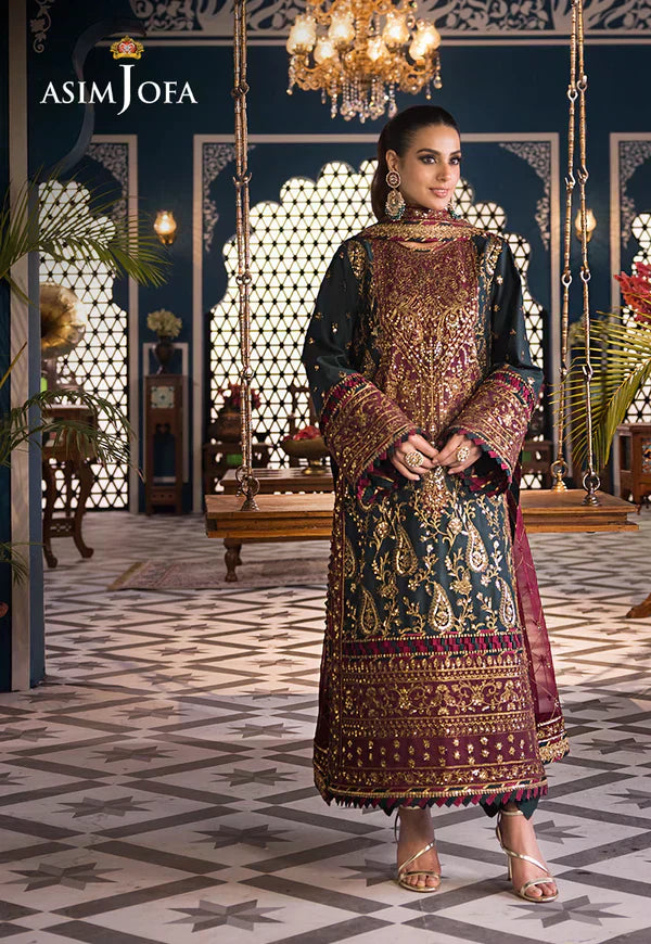 Asim Jofa | Fasana e Ishq Eid Luxury Lawn | AJFI-01 - House Of Hania