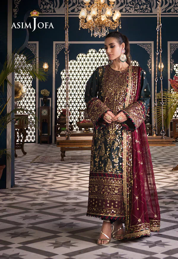Asim Jofa | Fasana e Ishq Eid Luxury Lawn | AJFI-01 - House Of Hania