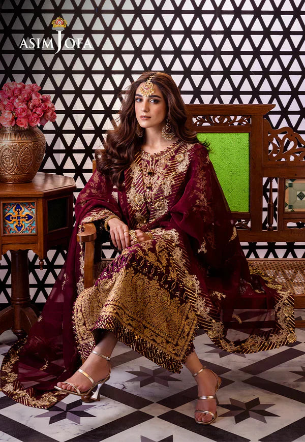 Asim Jofa | Fasana e Ishq Eid Luxury Lawn | AJFI-03 - House Of Hania
