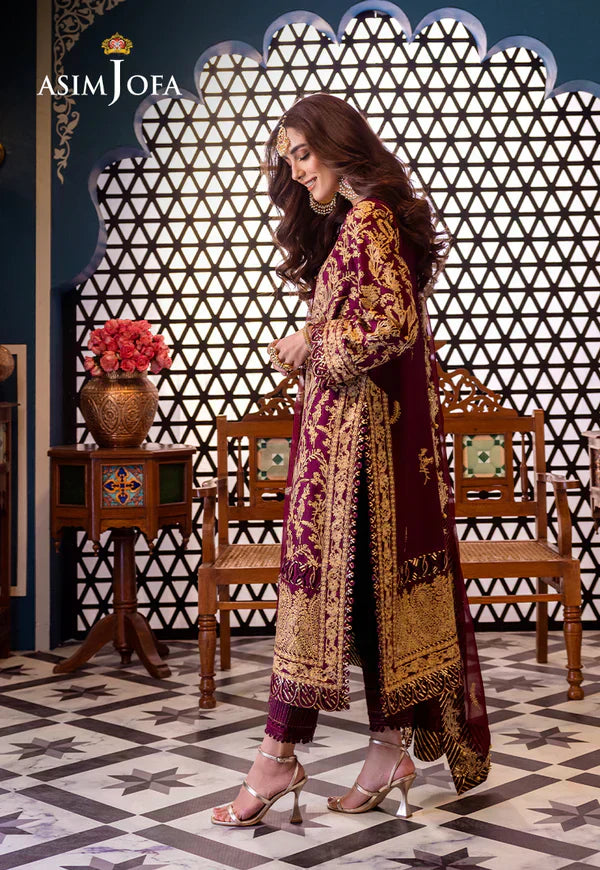 Asim Jofa | Fasana e Ishq Eid Luxury Lawn | AJFI-03 - House Of Hania