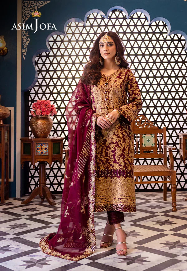 Asim Jofa | Fasana e Ishq Eid Luxury Lawn | AJFI-03 - House Of Hania