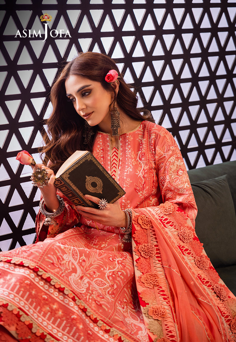 Asim Jofa | Fasana e Ishq Eid Luxury Lawn | AJFI-07 - House Of Hania