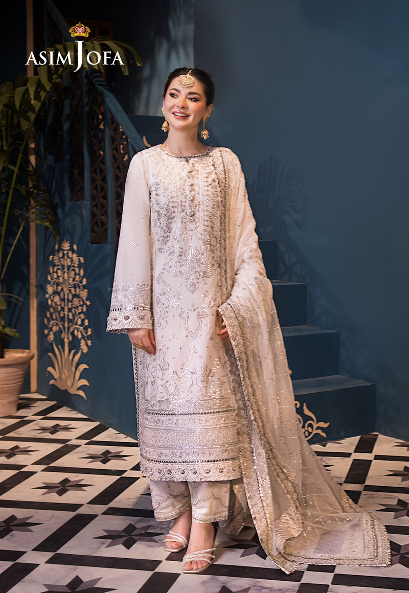 Asim Jofa | Fasana e Ishq Eid Luxury Lawn | AJFI-08 - House Of Hania