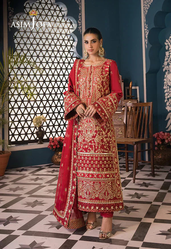 Asim Jofa | Fasana e Ishq Eid Luxury Lawn | AJFI-10 - House Of Hania