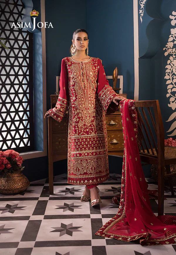 Asim Jofa | Fasana e Ishq Eid Luxury Lawn | AJFI-10 - House Of Hania