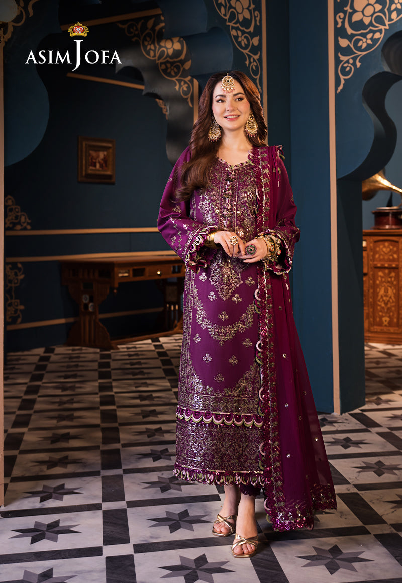 Asim Jofa | Fasana e Ishq Eid Luxury Lawn | AJFI-11 - House Of Hania