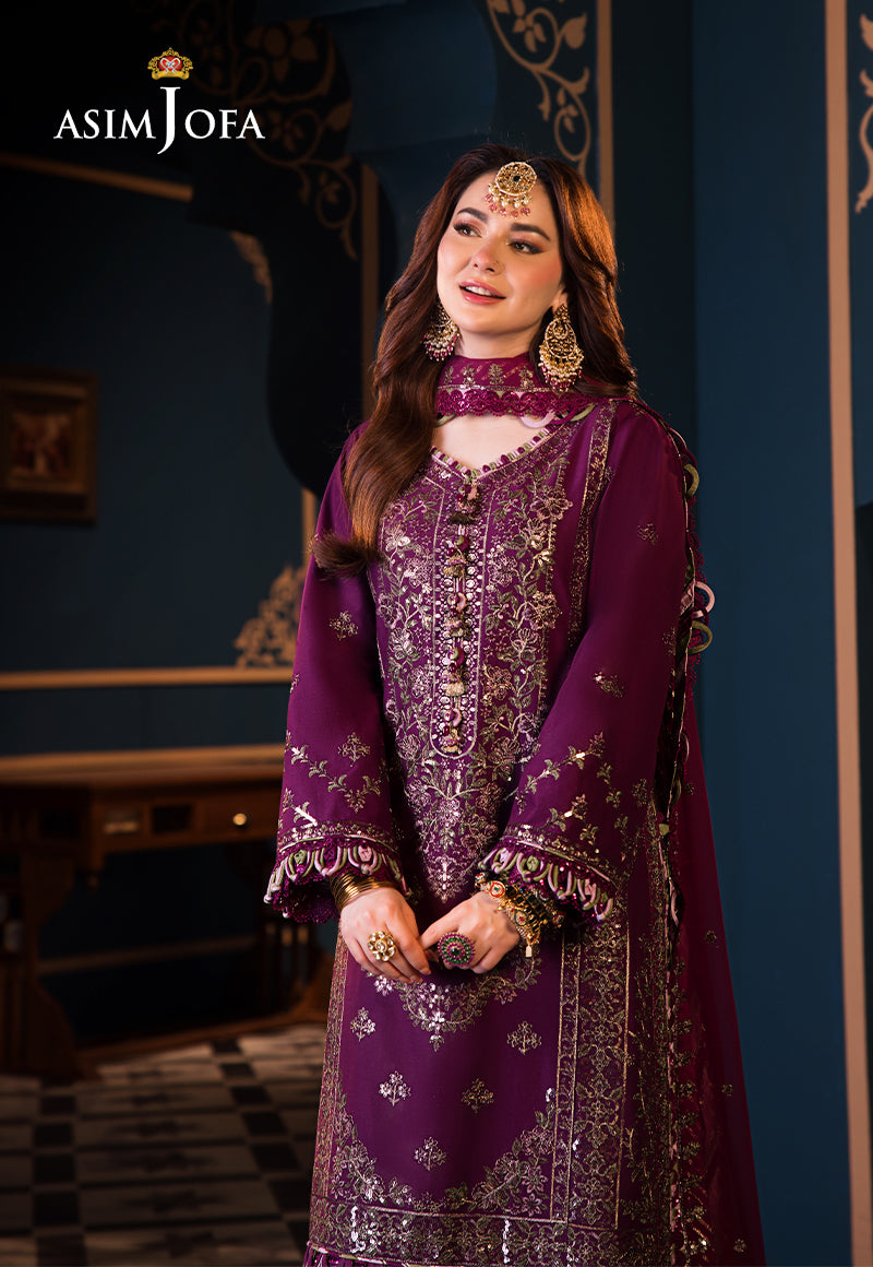 Asim Jofa | Fasana e Ishq Eid Luxury Lawn | AJFI-11 - House Of Hania