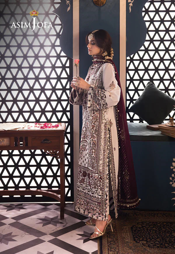 Asim Jofa | Fasana e Ishq Eid Luxury Lawn | AJFI-13 - House Of Hania