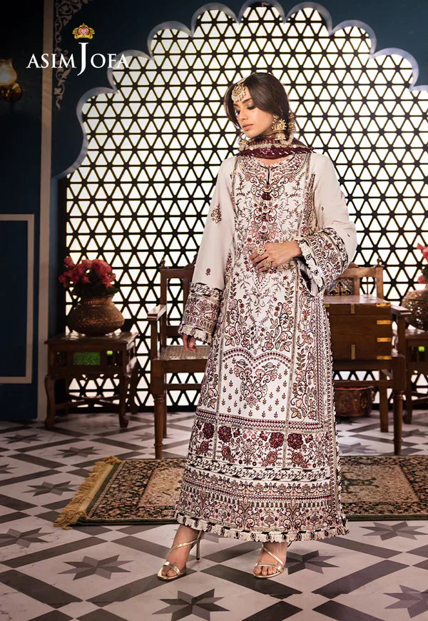 Asim Jofa | Fasana e Ishq Eid Luxury Lawn | AJFI-13 - House Of Hania
