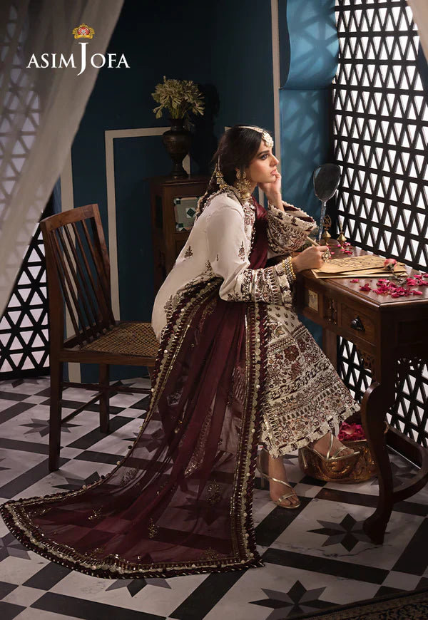 Asim Jofa | Fasana e Ishq Eid Luxury Lawn | AJFI-13 - House Of Hania
