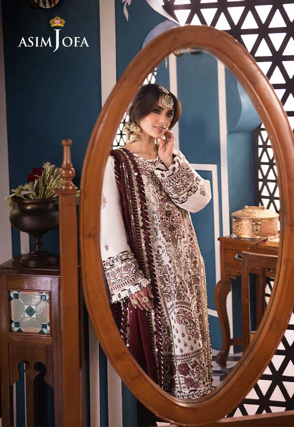 Asim Jofa | Fasana e Ishq Eid Luxury Lawn | AJFI-13 - House Of Hania