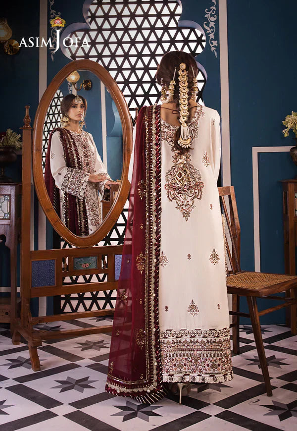 Asim Jofa | Fasana e Ishq Eid Luxury Lawn | AJFI-13 - House Of Hania