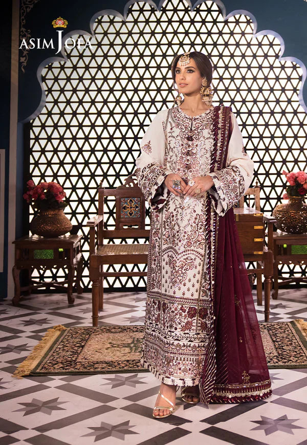 Asim Jofa | Fasana e Ishq Eid Luxury Lawn | AJFI-13 - House Of Hania