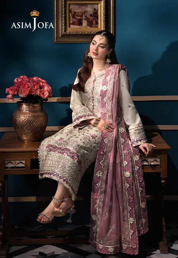 Asim Jofa | Fasana e Ishq Eid Luxury Lawn | AJFI-15 - House Of Hania