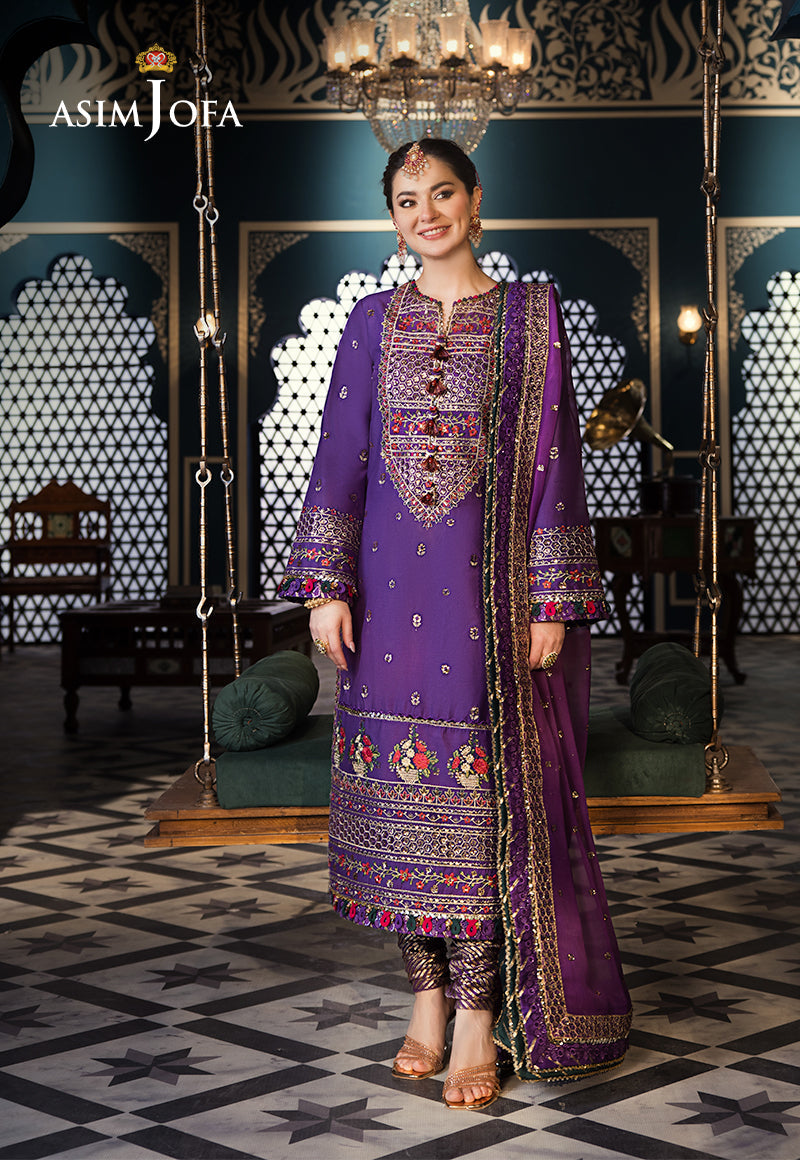Asim Jofa | Fasana e Ishq Eid Luxury Lawn | AJFI-16 - House Of Hania
