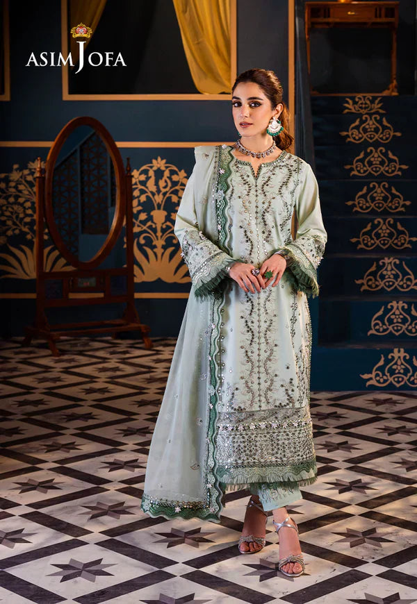 Asim Jofa | Fasana e Ishq Eid Luxury Lawn | AJFI-17 - House Of Hania
