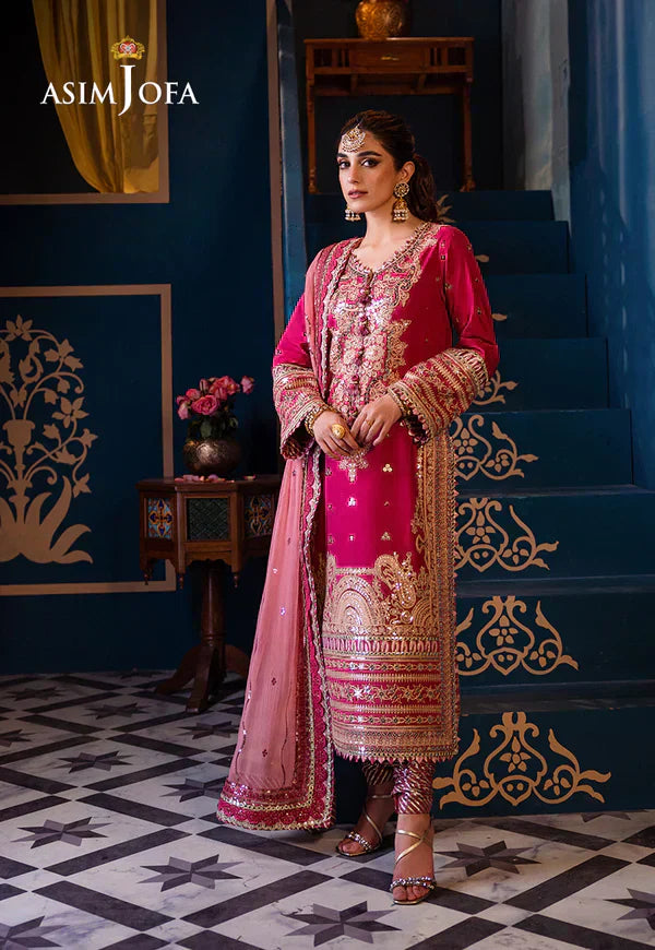 Asim Jofa | Fasana e Ishq Eid Luxury Lawn | AJFI-18 - House Of Hania