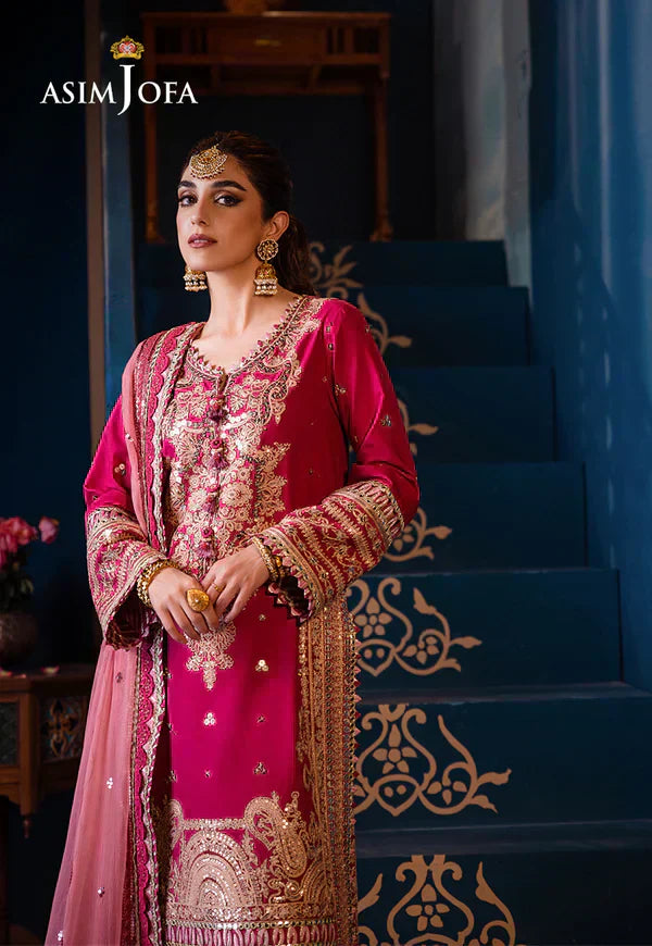 Asim Jofa | Fasana e Ishq Eid Luxury Lawn | AJFI-18 - House Of Hania