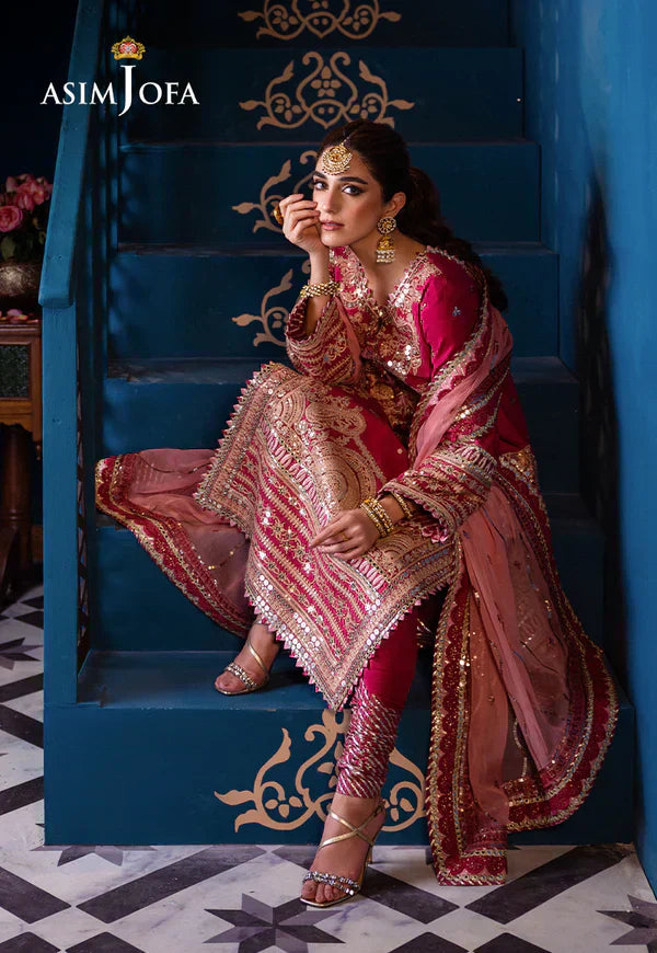 Asim Jofa | Fasana e Ishq Eid Luxury Lawn | AJFI-18 - House Of Hania