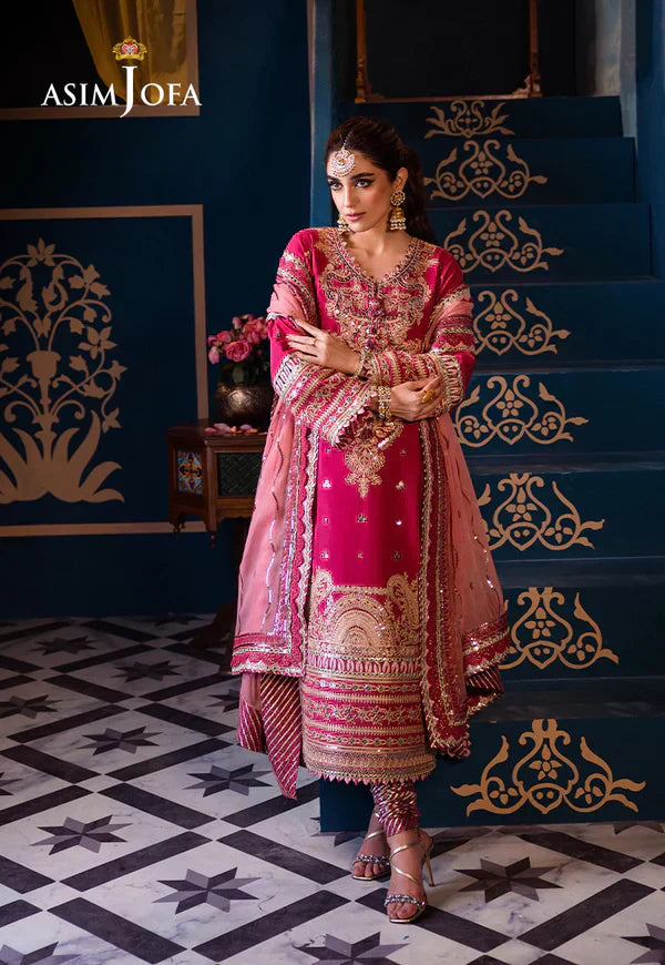 Asim Jofa | Fasana e Ishq Eid Luxury Lawn | AJFI-18 - House Of Hania