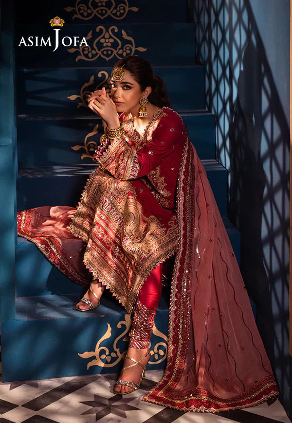 Asim Jofa | Fasana e Ishq Eid Luxury Lawn | AJFI-18 - House Of Hania