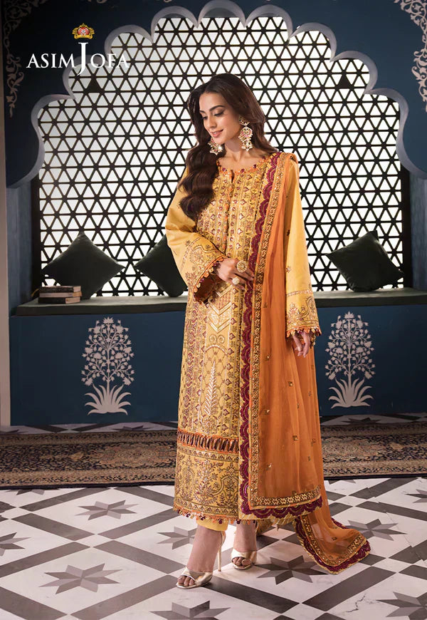 Asim Jofa | Fasana e Ishq Eid Luxury Lawn | AJFI-19 - House Of Hania