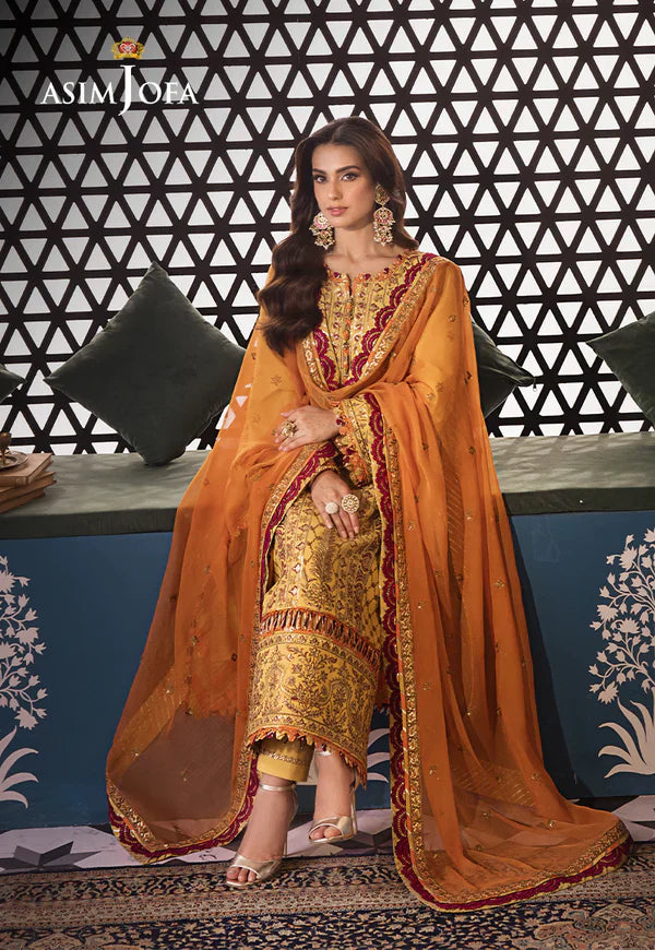 Asim Jofa | Fasana e Ishq Eid Luxury Lawn | AJFI-19 - House Of Hania
