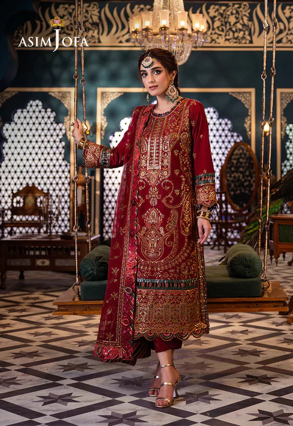 Asim Jofa | Fasana e Ishq Eid Luxury Lawn | AJFI-21 - House Of Hania