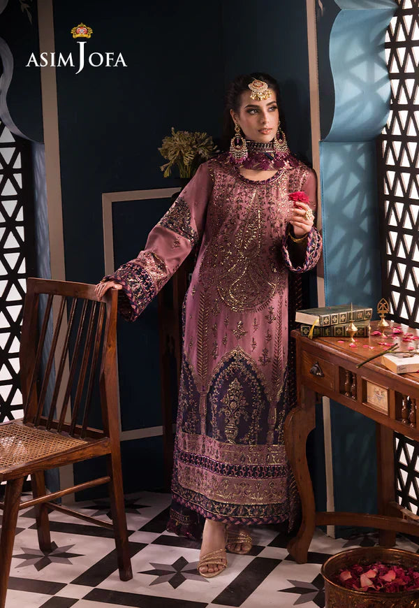 Asim Jofa | Fasana e Ishq Eid Luxury Lawn | AJFI-22 - House Of Hania