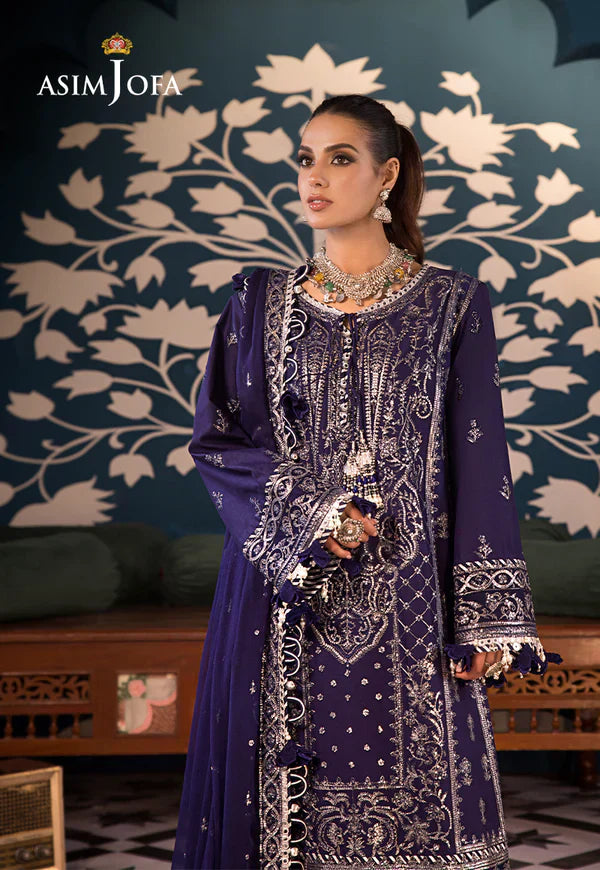 Asim Jofa | Fasana e Ishq Eid Luxury Lawn | AJFI-25 - House Of Hania