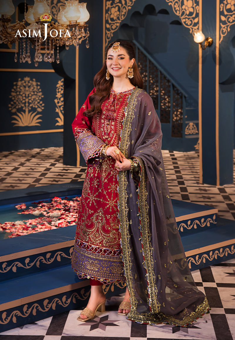 Asim Jofa | Fasana e Ishq Eid Luxury Lawn | AJFI-27 - House Of Hania