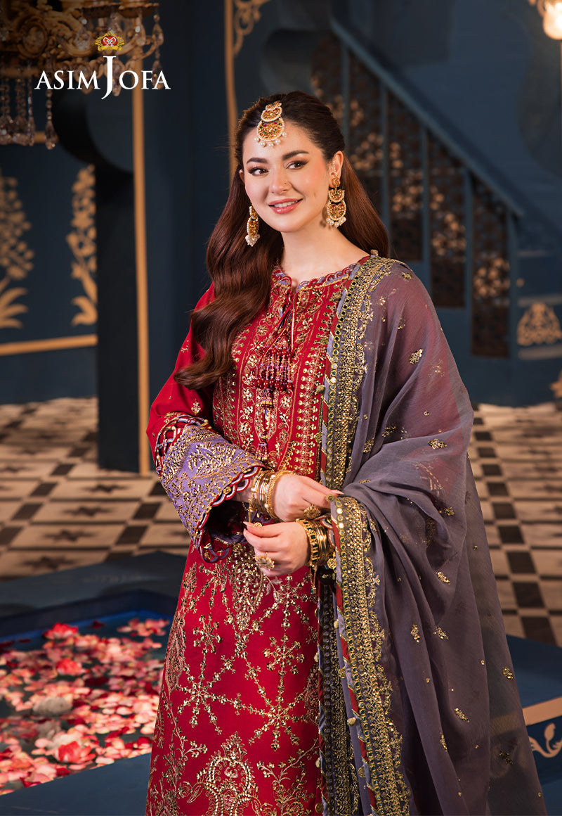 Asim Jofa | Fasana e Ishq Eid Luxury Lawn | AJFI-27 - House Of Hania