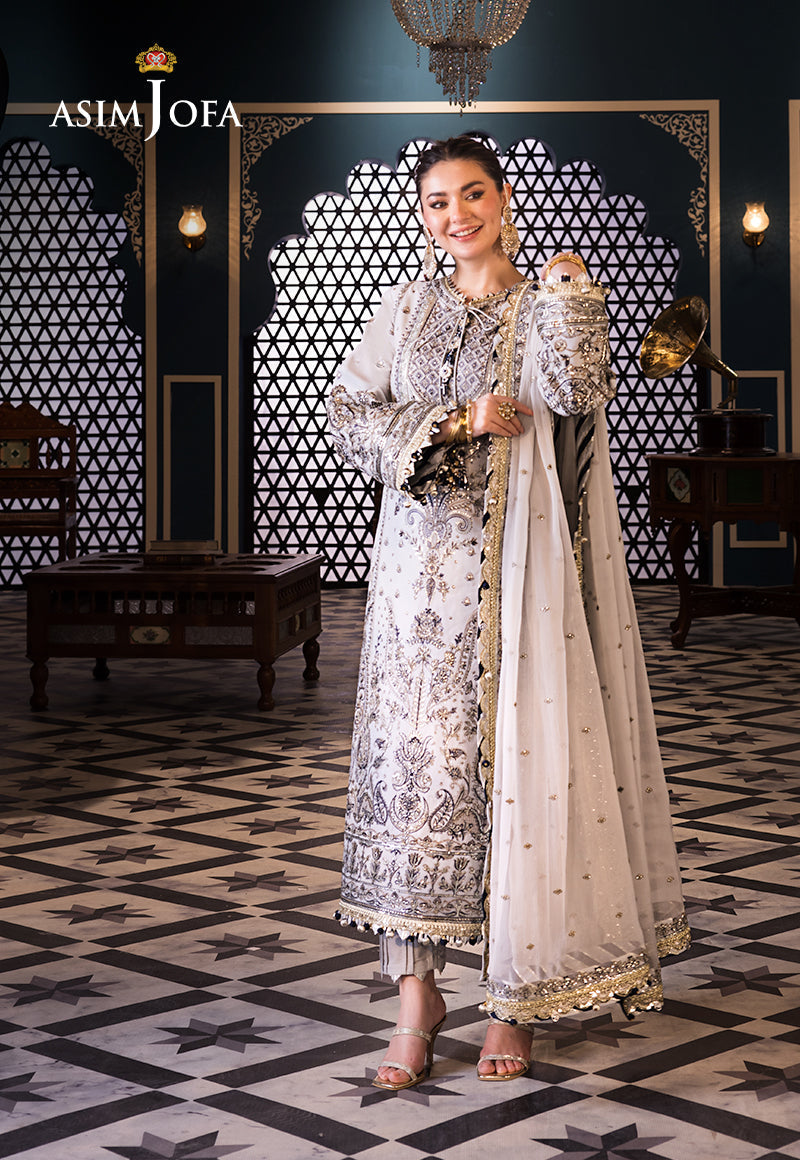 Asim Jofa | Fasana e Ishq Eid Luxury Lawn | AJFI-28 - House Of Hania