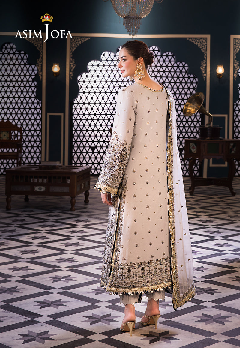 Asim Jofa | Fasana e Ishq Eid Luxury Lawn | AJFI-28 - House Of Hania