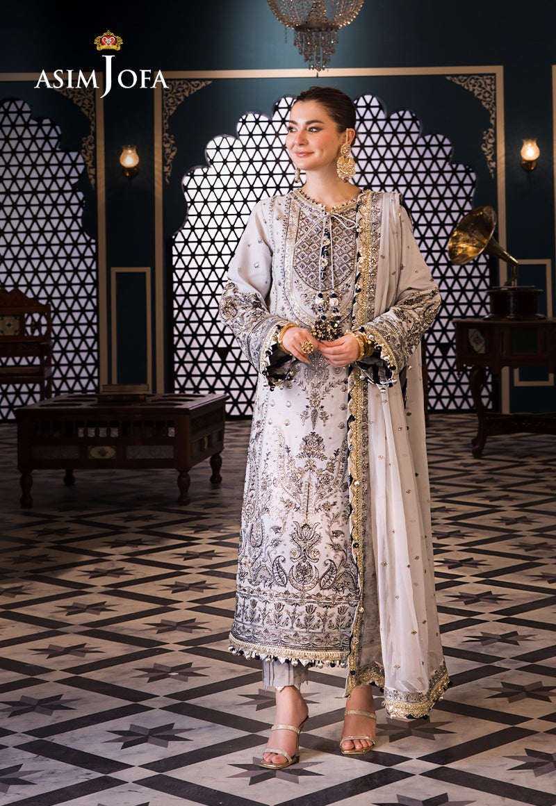 Asim Jofa | Fasana e Ishq Eid Luxury Lawn | AJFI-28 - House Of Hania